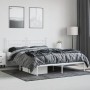 Estructura de cama con cabecero metal blanca 160x200 cm de vidaXL, Camas y somieres - Ref: Foro24-353589, Precio: 121,48 €, D...