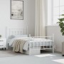 White metal bed frame with headboard and footboard 100x190 cm by vidaXL, Beds and slatted bases - Ref: Foro24-353598, Price: ...