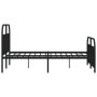 Black metal headboard and footboard bed frame 183x213cm by vidaXL, Beds and slatted bases - Ref: Foro24-353658, Price: 128,99...