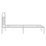 Metal bed frame with white headboard 107x203 cm by vidaXL, Beds and slatted bases - Ref: Foro24-353680, Price: 73,99 €, Disco...