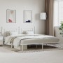 Estructura de cama de metal con cabecero blanco 193x203 cm de vidaXL, Camas y somieres - Ref: Foro24-353592, Precio: 117,99 €...