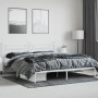 Estructura de cama de metal con cabecero blanco 193x203 cm de vidaXL, Camas y somieres - Ref: Foro24-353592, Precio: 117,99 €...