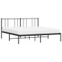 Bed frame with black metal headboard 180x200 cm by vidaXL, Beds and slatted bases - Ref: Foro24-352484, Price: 110,13 €, Disc...