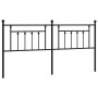 Black metal headboard 200 cm by vidaXL, Headboards and footboards - Ref: Foro24-353575, Price: 45,99 €, Discount: %