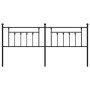 Black metal headboard 200 cm by vidaXL, Headboards and footboards - Ref: Foro24-353575, Price: 45,99 €, Discount: %