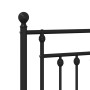 Black metal headboard 200 cm by vidaXL, Headboards and footboards - Ref: Foro24-353575, Price: 45,99 €, Discount: %