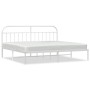 Estructura de cama de metal con cabecero blanco 193x203 cm de vidaXL, Camas y somieres - Ref: Foro24-353690, Precio: 110,74 €...