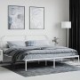 Estructura de cama de metal con cabecero blanco 193x203 cm de vidaXL, Camas y somieres - Ref: Foro24-353690, Precio: 110,74 €...