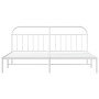 Estructura de cama de metal con cabecero blanco 193x203 cm de vidaXL, Camas y somieres - Ref: Foro24-353690, Precio: 110,74 €...