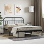 Bed frame with black metal headboard 135x190 cm by vidaXL, Beds and slatted bases - Ref: Foro24-353634, Price: 129,08 €, Disc...