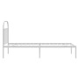 Metal bed frame with white headboard 80x200 cm by vidaXL, Beds and slatted bases - Ref: Foro24-353675, Price: 67,87 €, Discou...