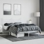 Metal bed frame with white headboard 140x190 cm by vidaXL, Beds and slatted bases - Ref: Foro24-353586, Price: 124,99 €, Disc...