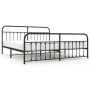 Estructura de cama cabecero y estribo metal negro 200x200 cm de vidaXL, Camas y somieres - Ref: Foro24-352603, Precio: 153,17...