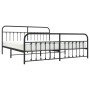 Estructura de cama cabecero y estribo metal negro 200x200 cm de vidaXL, Camas y somieres - Ref: Foro24-352603, Precio: 153,17...