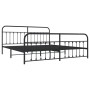 Estructura de cama cabecero y estribo metal negro 200x200 cm de vidaXL, Camas y somieres - Ref: Foro24-352603, Precio: 153,17...