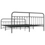 Estructura de cama cabecero y estribo metal negro 200x200 cm de vidaXL, Camas y somieres - Ref: Foro24-352603, Precio: 153,17...