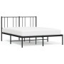 Bed frame with black metal headboard 150x200 cm by vidaXL, Beds and slatted bases - Ref: Foro24-352482, Price: 114,99 €, Disc...