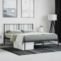 Bed frame with black metal headboard 150x200 cm by vidaXL, Beds and slatted bases - Ref: Foro24-352482, Price: 114,99 €, Disc...