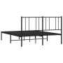 Bed frame with black metal headboard 150x200 cm by vidaXL, Beds and slatted bases - Ref: Foro24-352482, Price: 114,99 €, Disc...