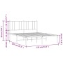 Bed frame with black metal headboard 150x200 cm by vidaXL, Beds and slatted bases - Ref: Foro24-352482, Price: 114,99 €, Disc...