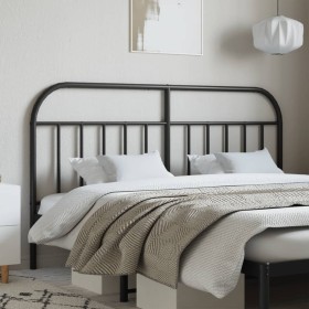 Cabecero de metal negro 180 cm de vidaXL, Cabeceros y pies de cama - Ref: Foro24-353671, Precio: 36,95 €, Descuento: %