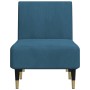 Sofá diván de terciopelo azul de vidaXL, Divanes - Ref: Foro24-352801, Precio: 157,78 €, Descuento: %