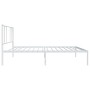 Bettgestell aus Metall mit weißem Kopfteil 90x190 cm von vidaXL, Betten und Lattenroste - Ref: Foro24-352521, Preis: 56,34 €,...