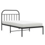 Bed frame with black metal headboard 100x200 cm by vidaXL, Beds and slatted bases - Ref: Foro24-353630, Price: 76,99 €, Disco...