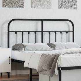 Cabecero de metal negro 135 cm de vidaXL, Cabeceros y pies de cama - Ref: Foro24-352610, Precio: 43,99 €, Descuento: %