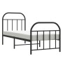 Estructura de cama con cabecero y estribo metal negro 75x190 cm de vidaXL, Camas y somieres - Ref: Foro24-353643, Precio: 85,...