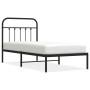 Bed frame with black metal headboard 80x200 cm by vidaXL, Beds and slatted bases - Ref: Foro24-352569, Price: 88,56 €, Discou...