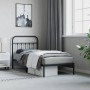 Bed frame with black metal headboard 80x200 cm by vidaXL, Beds and slatted bases - Ref: Foro24-352569, Price: 88,56 €, Discou...