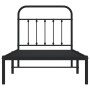 Bed frame with black metal headboard 80x200 cm by vidaXL, Beds and slatted bases - Ref: Foro24-352569, Price: 88,56 €, Discou...