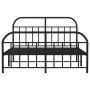 Estructura de cama cabecero y estribo metal negro 180x200 cm de vidaXL, Camas y somieres - Ref: Foro24-353657, Precio: 151,33...