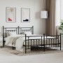 Black metal headboard and footboard bed frame 160x200 cm by vidaXL, Beds and slatted bases - Ref: Foro24-353558, Price: 158,9...