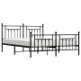 Black metal headboard and footboard bed frame 160x200 cm by vidaXL, Beds and slatted bases - Ref: Foro24-353558, Price: 158,9...