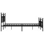 Black metal headboard and footboard bed frame 160x200 cm by vidaXL, Beds and slatted bases - Ref: Foro24-353558, Price: 158,9...