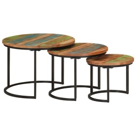 Stackable tables 3 pieces solid reclaimed wood by vidaXL, Coffee table - Ref: Foro24-353902, Price: 95,69 €, Discount: %