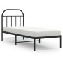 Estructura de cama con cabecero metal negro 75x190 cm de vidaXL, Camas y somieres - Ref: Foro24-353625, Precio: 68,49 €, Desc...