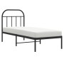 Estructura de cama con cabecero metal negro 75x190 cm de vidaXL, Camas y somieres - Ref: Foro24-353625, Precio: 68,49 €, Desc...