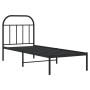 Estructura de cama con cabecero metal negro 75x190 cm de vidaXL, Camas y somieres - Ref: Foro24-353625, Precio: 68,49 €, Desc...