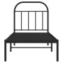 Estructura de cama con cabecero metal negro 75x190 cm de vidaXL, Camas y somieres - Ref: Foro24-353625, Precio: 68,49 €, Desc...