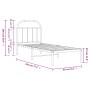 Estructura de cama con cabecero metal negro 75x190 cm de vidaXL, Camas y somieres - Ref: Foro24-353625, Precio: 68,49 €, Desc...