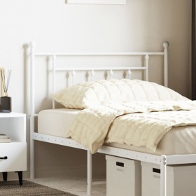 Cabecero de metal blanco 100 cm de vidaXL, Cabeceros y pies de cama - Ref: Foro24-353615, Precio: 33,99 €, Descuento: %