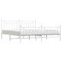 Estructura cama metal con cabecero y estribo blanco 200x200 cm de vidaXL, Camas y somieres - Ref: Foro24-353611, Precio: 151,...