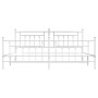 Estructura cama metal con cabecero y estribo blanco 200x200 cm de vidaXL, Camas y somieres - Ref: Foro24-353611, Precio: 151,...