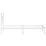 Metal bed frame with white headboard 90x190 cm by vidaXL, Beds and slatted bases - Ref: Foro24-353578, Price: 73,99 €, Discou...