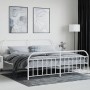 Metal bed frame with headboard and white footboard 200x200 cm by vidaXL, Beds and slatted bases - Ref: Foro24-353709, Price: ...