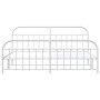 Metal bed frame with headboard and white footboard 200x200 cm by vidaXL, Beds and slatted bases - Ref: Foro24-353709, Price: ...