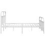 Metal bed frame with headboard and white footboard 200x200 cm by vidaXL, Beds and slatted bases - Ref: Foro24-353709, Price: ...